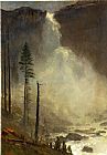Albert Bierstadt Canvas Paintings - Nevada Falls